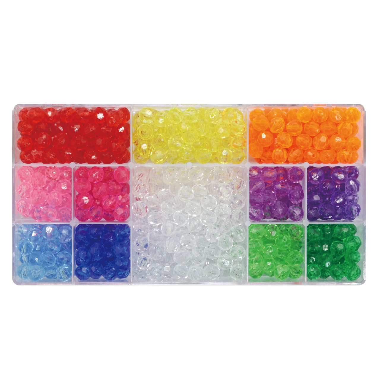 Multicolor Faceted Plastic Beads by Creatology&#x2122;, 9mm x 9.5mm